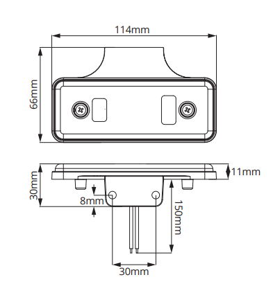 Amber Marker Light w/Bracket