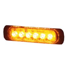 R10 LED Warning Light 6 Amber 12/24volt Bx1