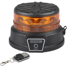 Rechargeable Remote LED Beacon 7.4V 5200mA Amber Mag Base.