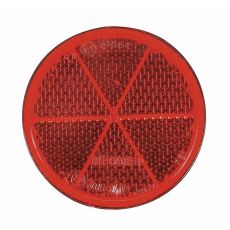 Reflector Red 80mm Round Adhesive