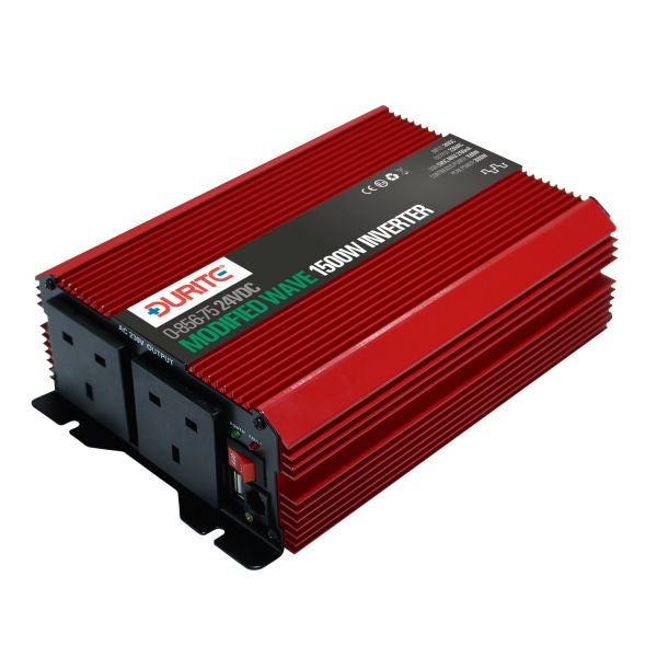 DURITE 0-856-75 1500W 24V DC TO 230V AC COMPACT MODIFIED WAVE VOLTAGE INVERTER