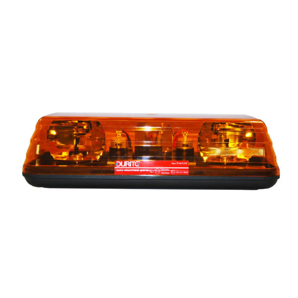 Amber Rotating Beacon Light Bar with 2 Bolt Fixing - 12/24V 0-443-00