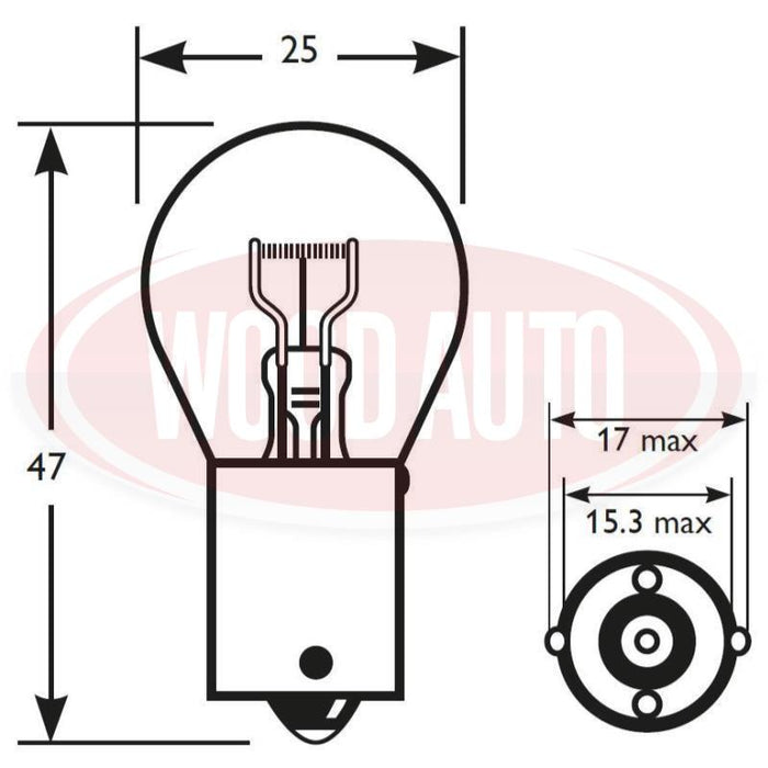 241 24V NON-HALOGEN BULB, 21W, BA15S (PK10)