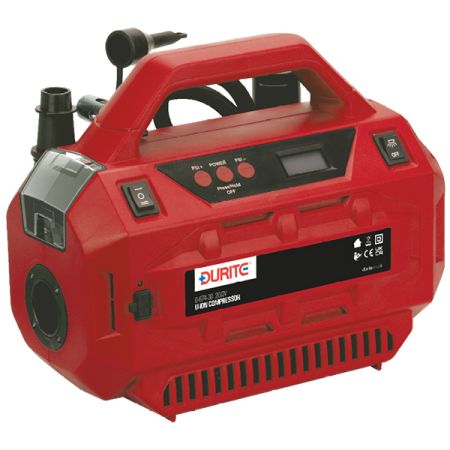 DURITE DUAL FUNCTION RECHARGEABLE AIR COMPRESSOR  20V, 160PSI 0-674-30